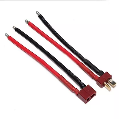 1 Pair T Plug Male Female Connector Silicone Wire With 10CM 12AWG For RC Cable • $2.36