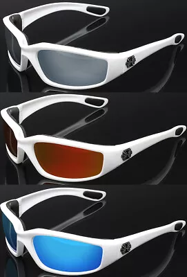 3 PAIR COMBO White Choppers Wind Resistant Padded Motorcycle Riding Sunglasses • $14.99