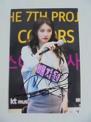 Suzy Bae Miss A 4x6 Photo Korean Actress KPOP Autograph Signed USA Seller 18 • $14.99