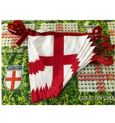 England St George 100% Cotton Flag Fabric Bunting Lions Lionesses Football Rugby • £9.56