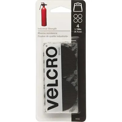 Velcro  Industrial Strength  Hook And Loop Fastener  1-7/8 In. W Black  4 Pk • $6.99