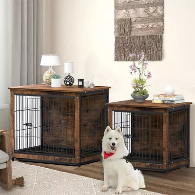 Extra Large Dog Crate Furniture Wooden Dog Crates Kennel For Small/Medium/Large • $119.95