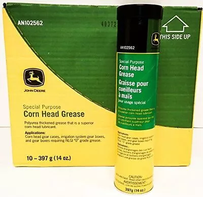 John Deere Polyurea Thickened Corn Head Gear Box Grease Lubricant (CASE Of 10... • $85.28