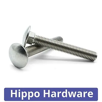 M5 (5mm) Carriage Bolts Cup Square Dome Coach Screws A2 Stainless Steel DIN603 • £5.47