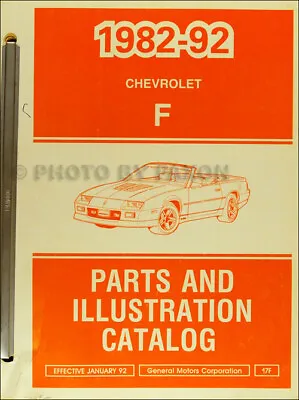 1982-1992 Chevy Camaro Master Parts Book Illustrated Part Number Catalog • $146.95