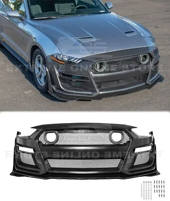 GT500 Style Front Bumper With LED Grille For 18-23 Ford Mustang Full Conversion • $1199.98