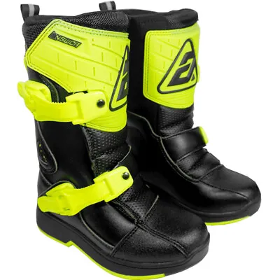 Euro 28 K11 Kids Youth Childrens ANSWER Black/Yellow Pee Wee Motorbike Boots • $179.99