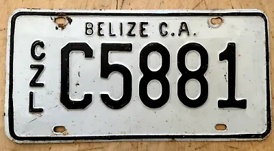 Czl Belize Central America Auto License Plate   Czl C 5881   • $39.99