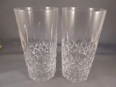 Pair Waterford Crystal Lismore Highball Hiball Tumblers 5 5/8  MINT • $99.99