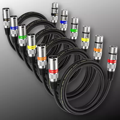 XLR Microphone Cable 2 Feet - XLR Male To Female 3 Pins Balanced XLR Cables 6 • $29.49