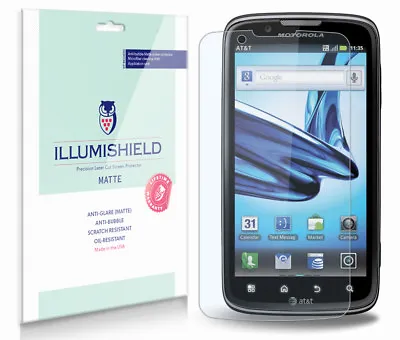 ILLumiShield Anti-Glare Matte Screen Protector 3x For Motorola ATRIX 2 (MB865) • $10.95