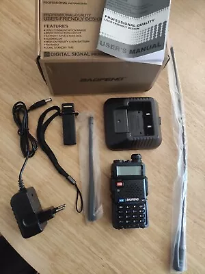 BAOFENG UV-5R +Antenna Dual-Band Walkie Talkie Long Range FM Two Way Radio • £10.99