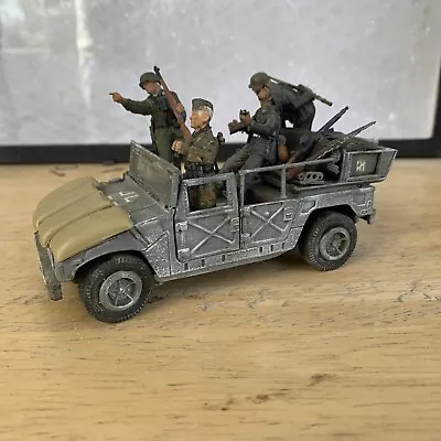 Plastic 1/35 Modified Humvee With 4 Figures Painted Detailed German WWII • $15