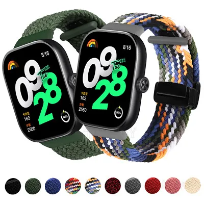 For Xiaomi Mi Band 8 Pro/Redmi Watch 4 Elastic Braided Magnetic Nylon Band Strap • £4.79