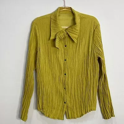 Babette Crinkle Blouse Art To Wear Women's' Large Made In USA • $65