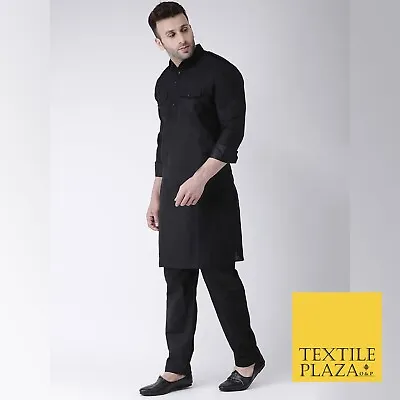 £29.99 • Buy Mens Long Kurta Pajama Cotton Indian Jatt Punjabi Asian Clothing Shirt 4 COLOURS