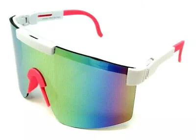 Pensacola Semi Rimless Shield Wrap Around Sunglasses Sport Outdoor Beach Summer • $8.95