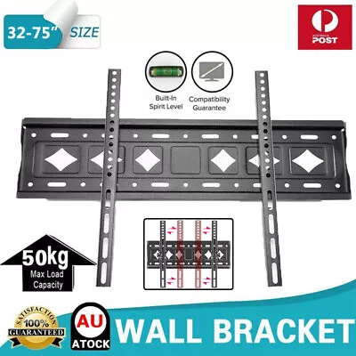 $20.99 • Buy TV Wall Mount Bracket Fixed Slim LCD LED 32 40 42 47 50 55 60 62 65 70 75 Inch