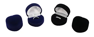 £6.59 • Buy Velvet Heart Shaped Ring Box - Wedding Anniversary Engagement Gift Display Boxes