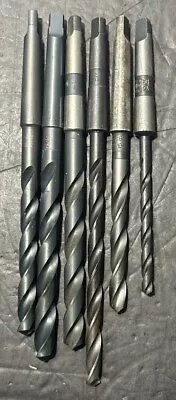 Lot Of 6 Morse Taper MT1 HSS Drill Bits Lathe Machinist Morse Taper USA Used • $25