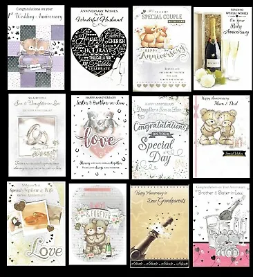 £1.35 • Buy ANNIVERSARY CARD RELATION Or OPEN ~ CHOICE OF TITLE AND DESIGN