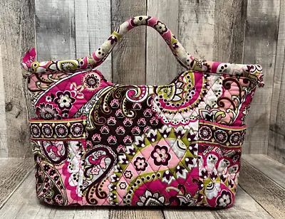 Vera Bradley Retired 2010 Very Berry Paisley The Gabby Quilted Tote Handbag • $24.59