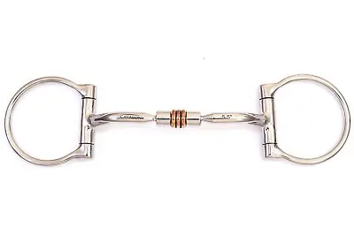 Cavalon Western D-Ring Barrel Snaffle Bit With Copper Rollers • $34.97