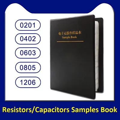 0201/0402/0603/0805/1206 SMD/SMT Resistors/Capacitors Samples Book Assorted Kit • $16.80