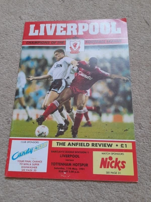 £0.50 • Buy Liverpool V Tottenham Hotspur - 1990/91 - Programme