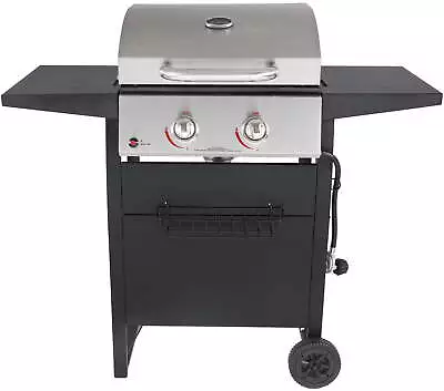 2-Burner Space Saver Propane Gas Grill Stainless And Black GBC1705WV • $160.87