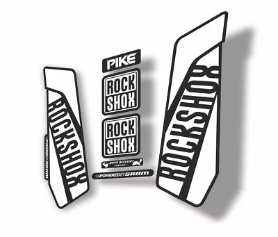 Rock Shox Pike 2016 Mountain Bike Cycling Decal Kit Sticker Adhesive White • $19.99