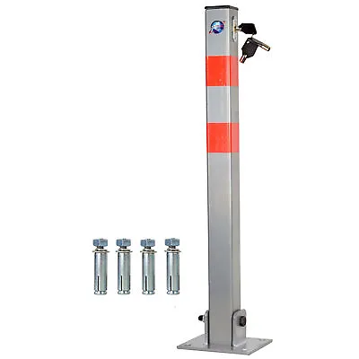 Parking Lockable Folding Barrier Bollard Security Post Driveway Car Lock Heavy • £23.99