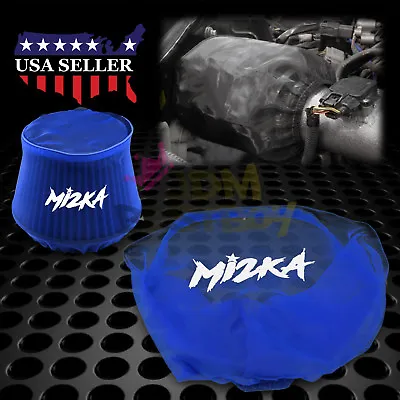 Blue Engine Cold Air Intake Pre Filter Conical Cover Water Repellent Washable • $14.88