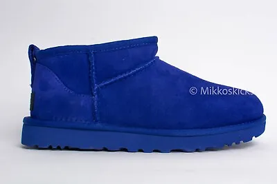 US Size 7 - UGG Women's Classic Ultra Suede Leather Mini In Naval Blue • $97.18