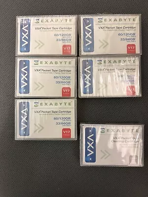 Lot Of Five (5) New Exabyte VXA V17 170m Tape Cartridges+(1) VXA Cleaning Cartr • $15.98