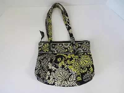 Vera Bradley Retired Pattern Baroque Shoulder Bag Black Yellow Gray #7511 • $19.23