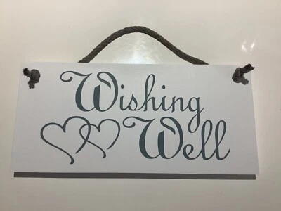 Rustic Vintage Wooden Wedding Sign  'wishing Well' • $14.99