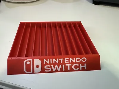 NEW: Nintendo Switch Game Holder - 10 Slot - Holds 10 Games - Bright Red • $15