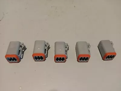 Lot Of 5 Amphenol 6-Way Connector Plug AT06-65 1406100 • $28.50