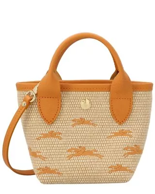 Longchamp Le Panier Pliage Xs Canvas Basket Bag Women's Orange • $167.39