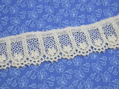 Venise Lace 1 1/2  (38mm)  Ivory Floral Arch 3 Yards • $4.75