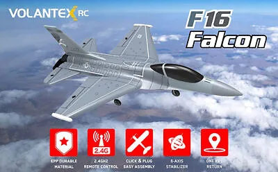 VOLANTEX 2.4G F16 4CH Fighting Falcon RC Remote Airplane Flight Aerobatic Toy • $103.39