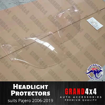 Headlight Headlamp Protectors For Mitsubishi Pajero 2006-2019 NS NT NX NW Lamp  • $67.90