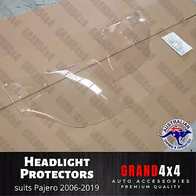 Headlight Headlamp Protectors For Mitsubishi Pajero 2006-2019 NS NT NX NW Lamp  • $67.90
