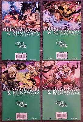 Civil War Young Avengers + Runaways #1-4 1 2 3 4 - Complete Set - Marvel 2008  • $9.99