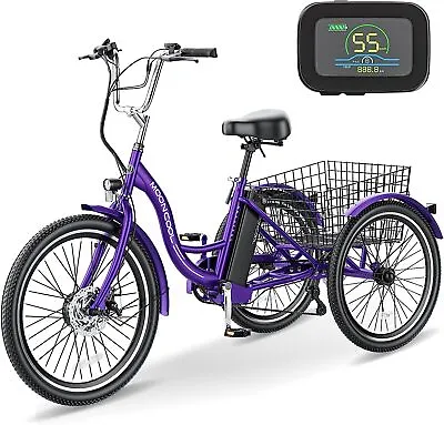 24 /26  Adult Electric Three-Wheeled Bicycle 350W 36V 10AH Lithium Battery Trike • $969