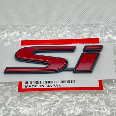 FOR SI CIVIC/EG/EP3/ BUMPER TRUNK GRILL EMBLEM DECAL STICKER BADGE RED BlACK // • $13.95