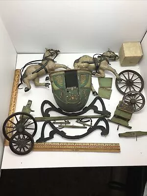 Antique Georgian Style-carriage Detailed Spelter Horses Toy Parts Or Restoration • $35