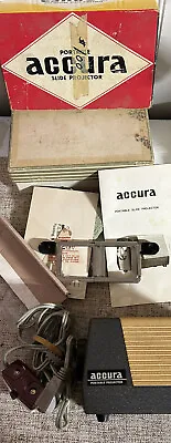 NEW IN ORIGINAL BOX VINTAGE Accura Portable Slide Projector With Instructions • $24.99