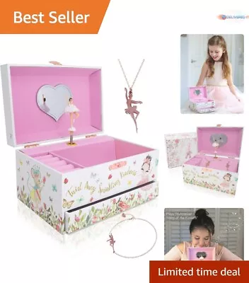 Girls Ballerina Jewelry Box With Music - Includes Necklace & Bracelet Set • $46.98